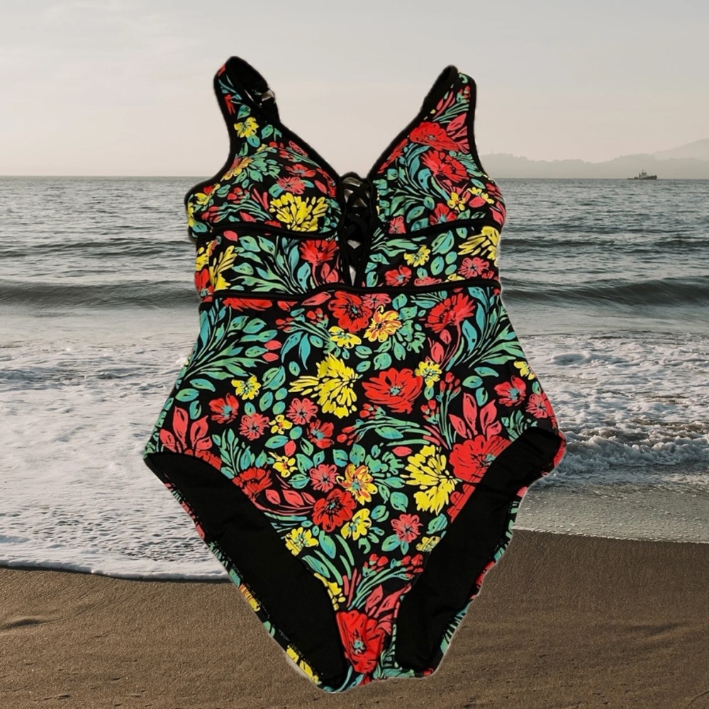 NWOT Contour Floral One Piece